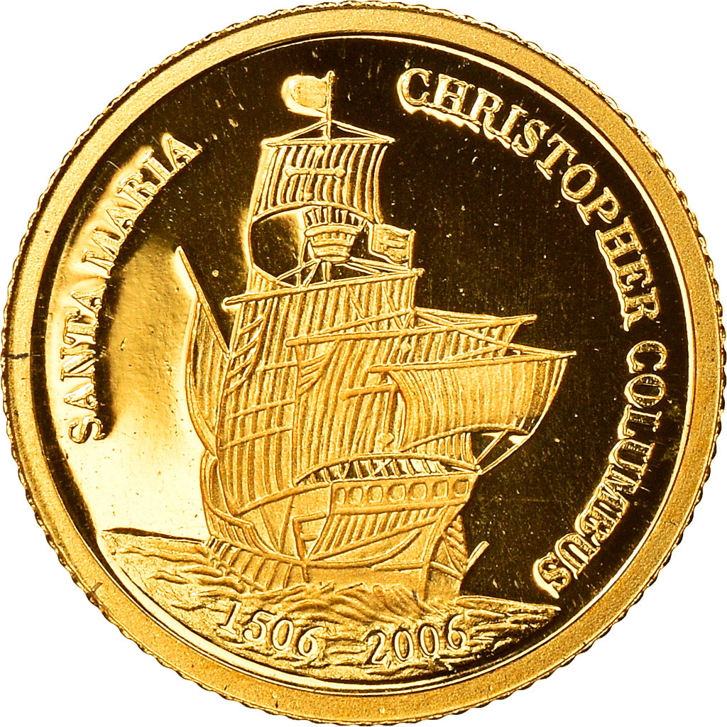 Moneda, Palaos, Christofer Colombus, Dollar, 2006, FDC, Oro