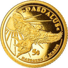 Moneda, Islas Salomón, Daedalus, 5 Dollars, 2008, FDC, Oro