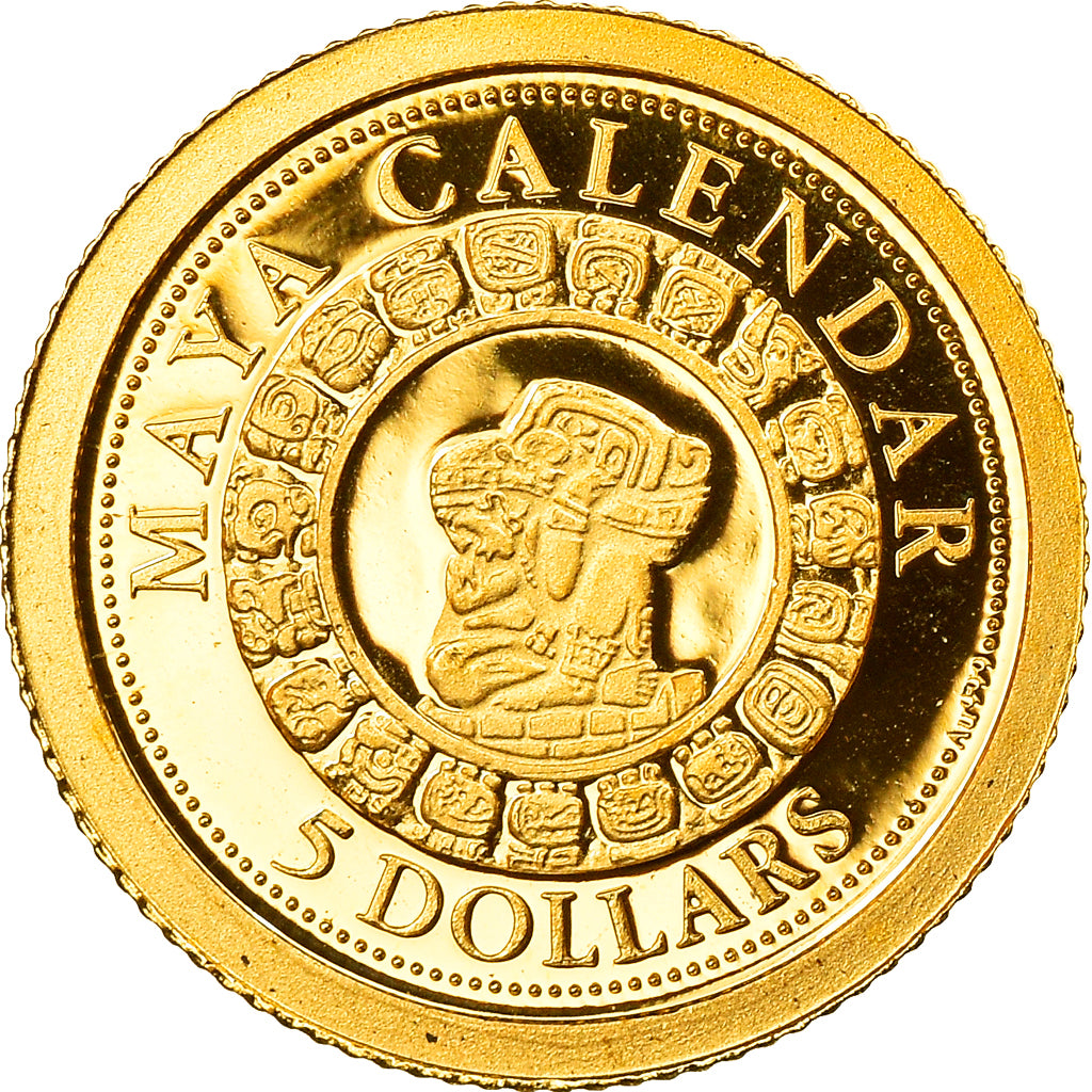 Monnaie, Îles Salomon, Elizabeth II, Maya Calendar, 5 Dollars, 2012, B.H.