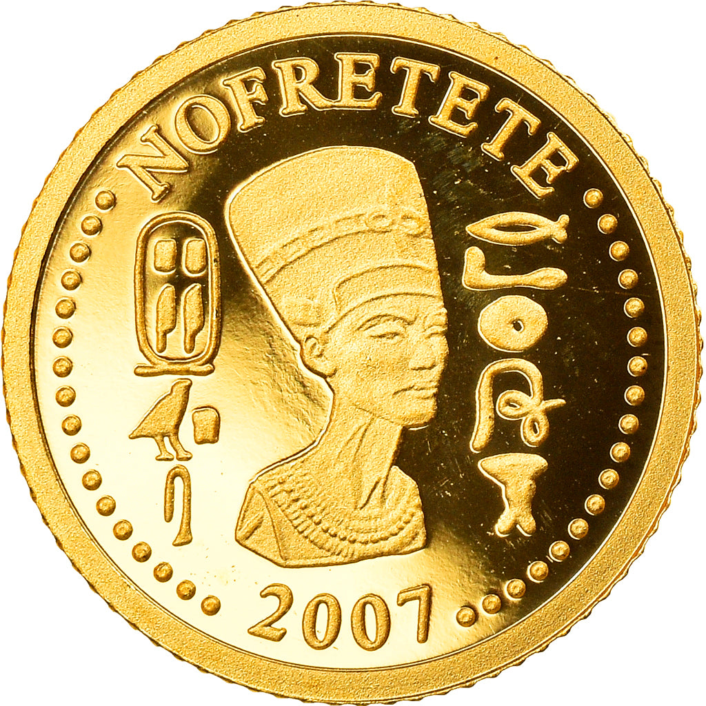 Moneta, Togo, Nofretete, 1500 Francs, 2007, FDC, Oro
