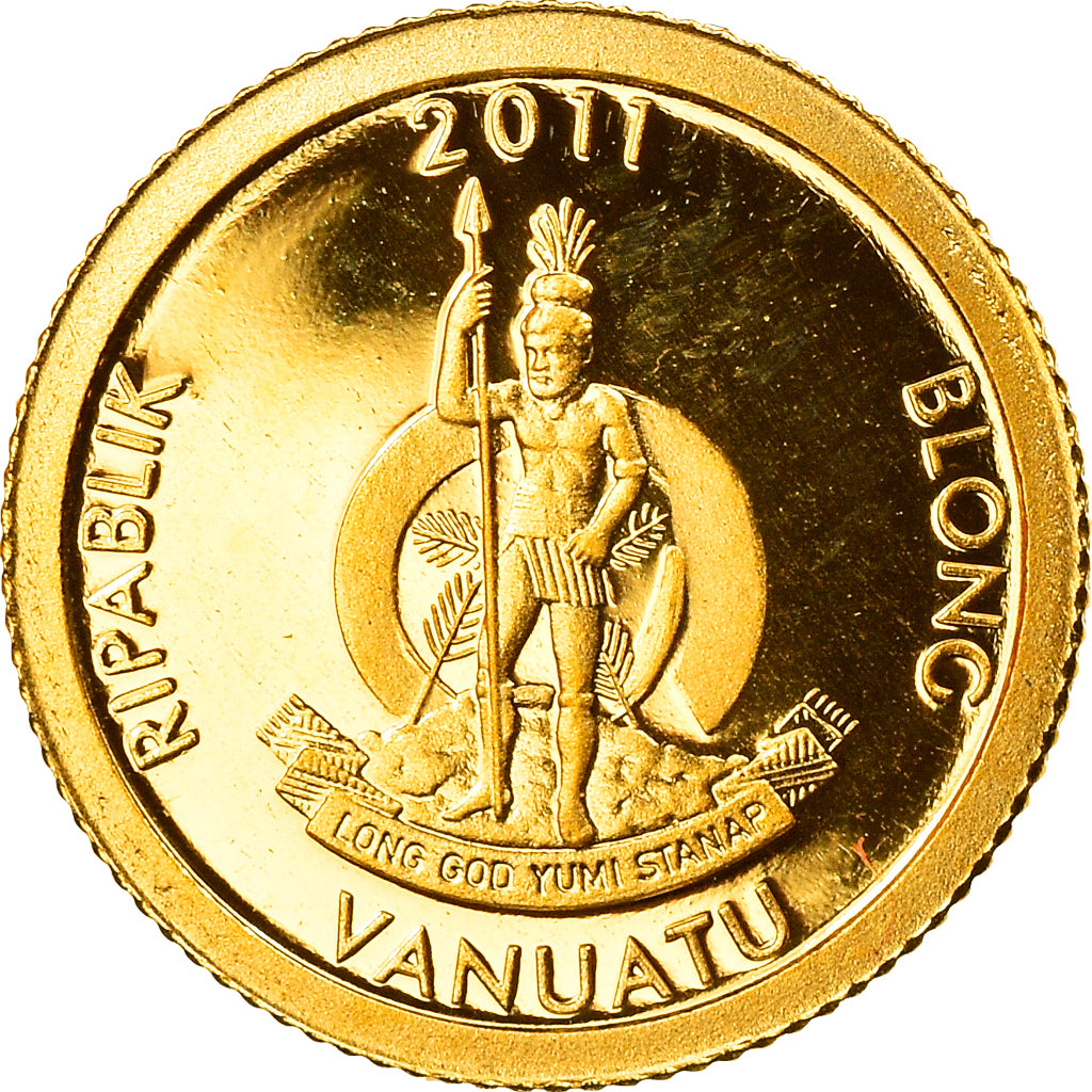 Moneta, Vanuatu, Sand drawing, 20 Vatu, 2011, B.H. Mayer, FDC, Oro, KM:67
