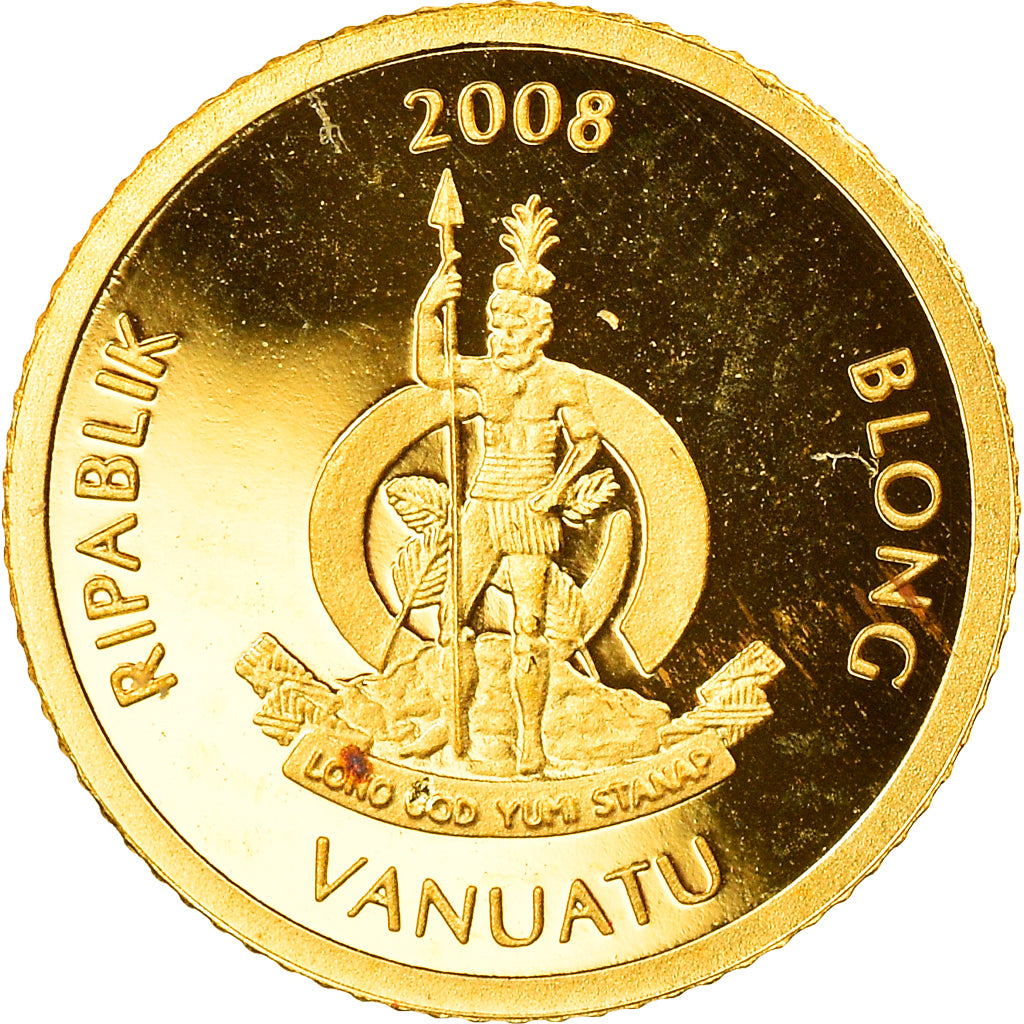 Monnaie, Vanuatu, SMS Europa, 20 Vatu, 2008, Valcambi, FDC, Or, KM:56