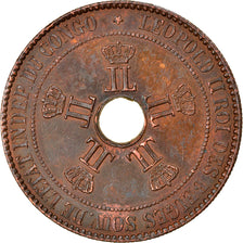 Moneta, Stato Libero del Congo, Leopold II, 10 Centimes, 1887, SPL-, Rame, KM:4