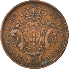 Moneta, Azzorre, 10 Reis, 1901, MB+, Rame, KM:17