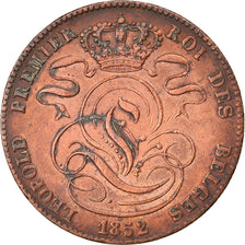 Münze, Belgien, Leopold I, 5 Centimes, 1852, SS, Kupfer, KM:5.1
