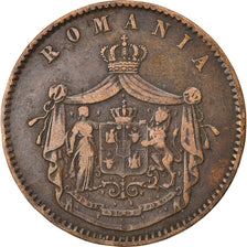 Münze, Rumänien, Carol I, 10 Bani, 1867, S+, Kupfer, KM:4.2