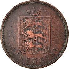 Moneta, Guernsey, 4 Doubles, 1830, Heaton, MB+, Rame, KM:2