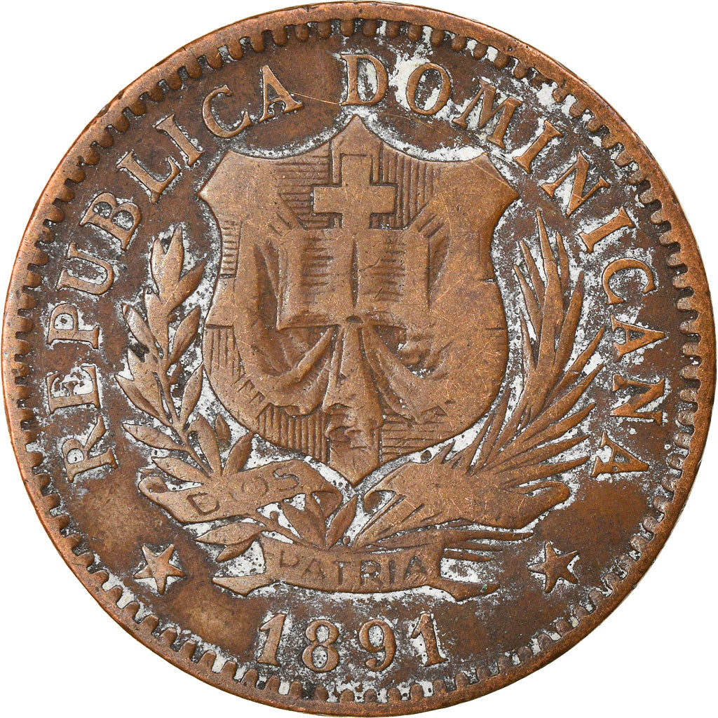 Moneda, República Dominicana, 5 Centesimos, 1891, Dominican Republic Mint