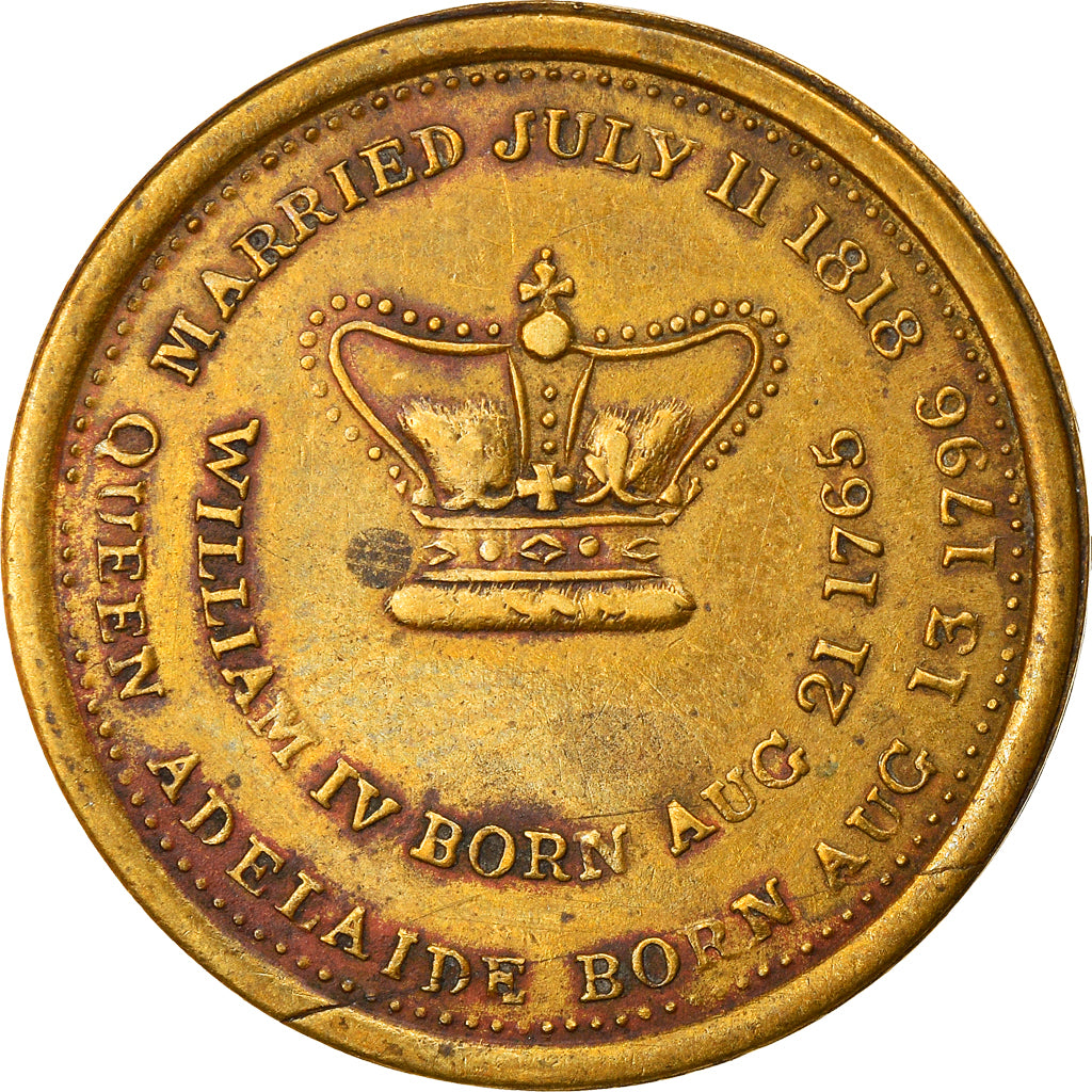 Royaume-Uni, Médaille, History, 1831, Mariage William IV & Adelaide, TTB+
