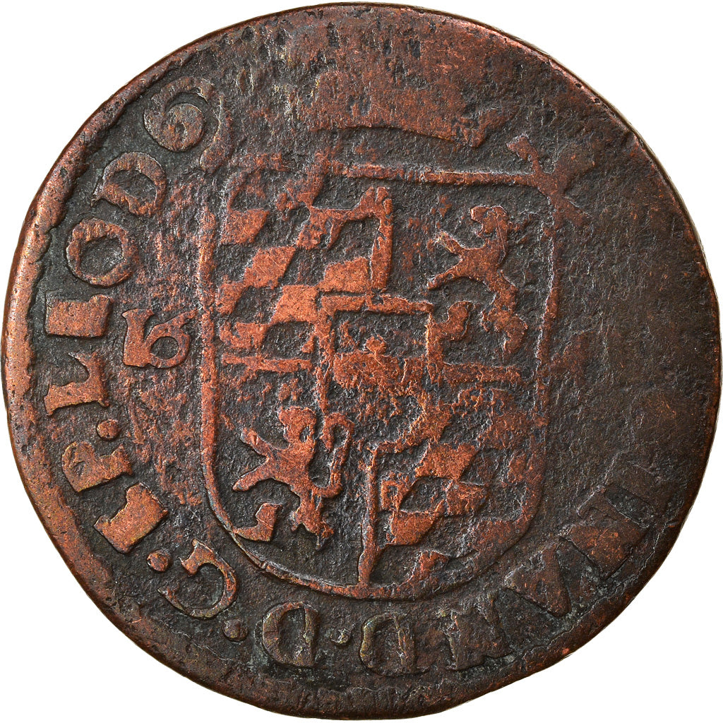 Moneta, LIEGE, Ferdinand, Liard, 1641, Liege, MB, Rame, KM:37