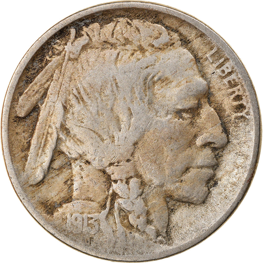Moneda, Estados Unidos, Buffalo Nickel, 5 Cents, 1913, U.S. Mint, Philadelphia