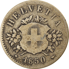 Moneta, Svizzera, 20 Rappen, 1850, Bern, MB+, Biglione, KM:7