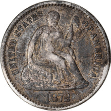 Monnaie, États-Unis, Seated Liberty Half Dime, Half Dime, 1872, U.S. Mint