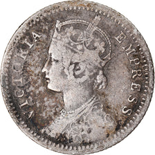 Moneta, INDIA - BRITANNICA, Victoria, 1/4 Rupee, 1891, Bombay, MB+, Argento