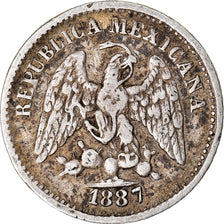 Münze, Mexiko, 5 Centavos, 1887, Mexico City, SS, Silber, KM:398.7