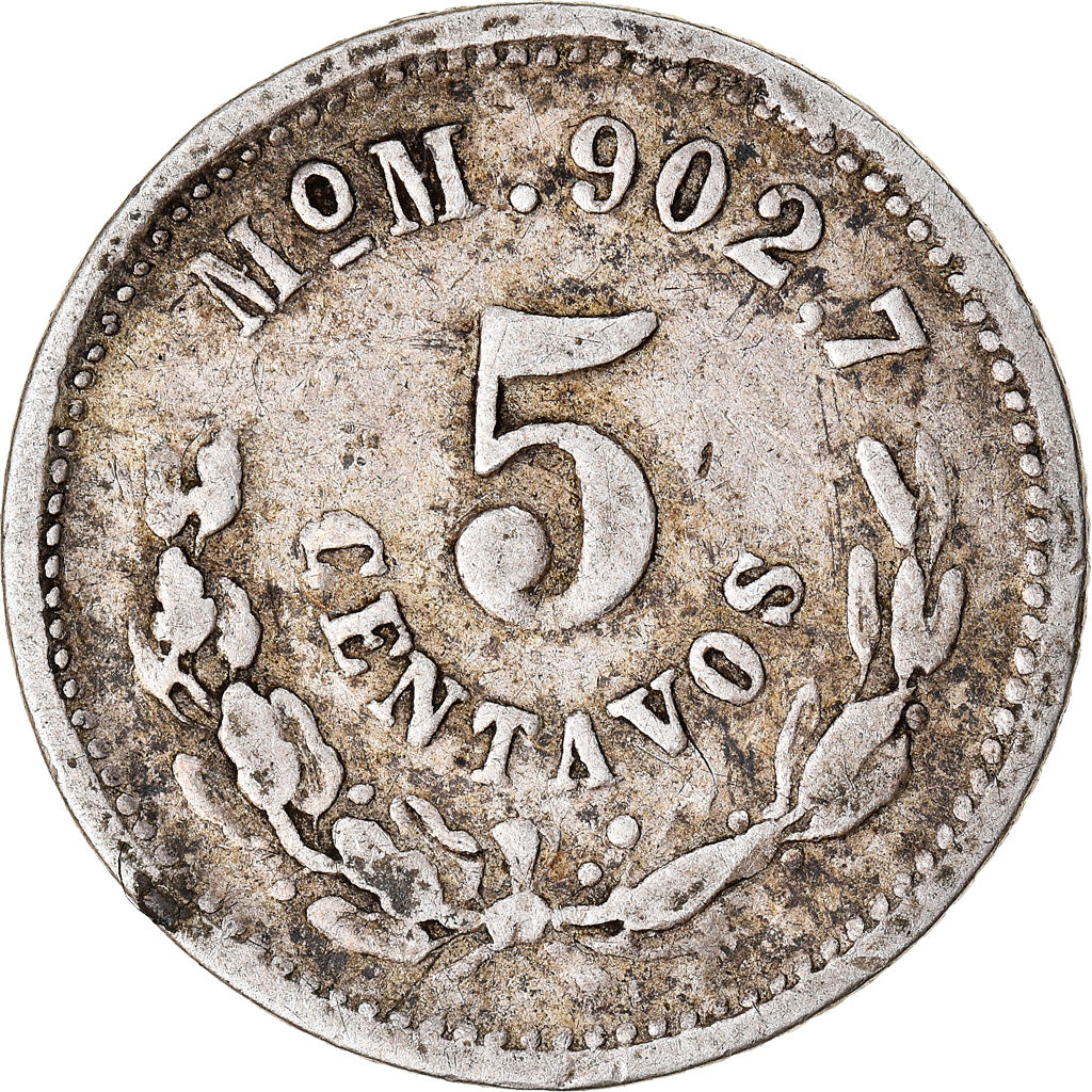 Münze, Mexiko, 5 Centavos, 1887, Mexico City, SS, Silber, KM:398.7