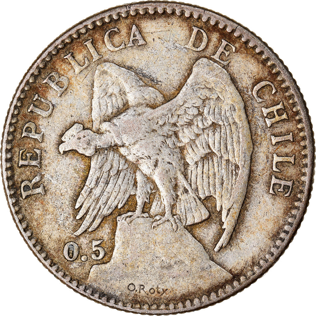 Moneta, Cile, 20 Centavos, 1907, Santiago, BB, Argento, KM:151.3
