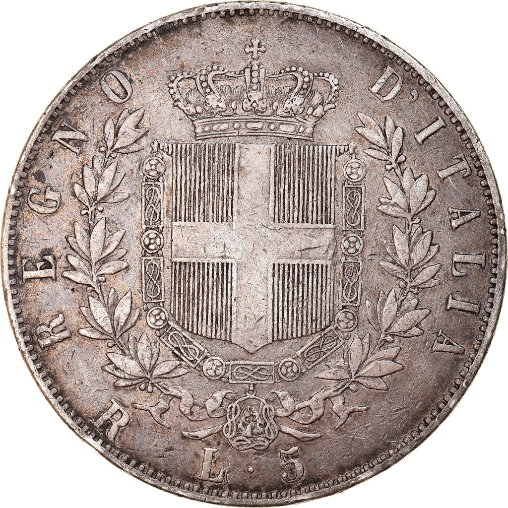 Moneta, Italia, Vittorio Emanuele II, 5 Lire, 1878, Rome, BB, Argento, KM:8.4