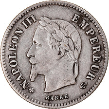 Moneda, Francia, Napoleon III, Napoléon III, 20 Centimes, 1867, Strasbourg