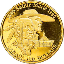 Moneda, Canadá, Elizabeth II, 100 Dollars, 1989, Royal Canadian Mint, Ottawa