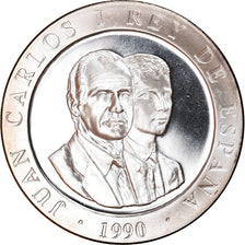 Moneta, Spagna, Juan Carlos I, 2000 Pesetas, 1990, SPL+, Argento, KM:859