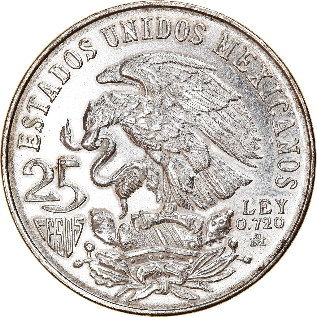 Moneta, Messico, 25 Pesos, 1968, Mexico, BB+, Argento, KM:479.1