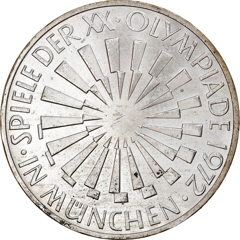 Moneta, GERMANIA - REPUBBLICA FEDERALE, 10 Mark, 1972, Hamburg, SPL-, Argento
