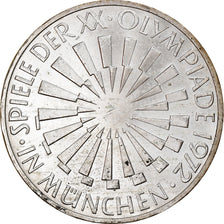Munten, Federale Duitse Republiek, 10 Mark, 1972, Hamburg, PR, Zilver, KM:134.1