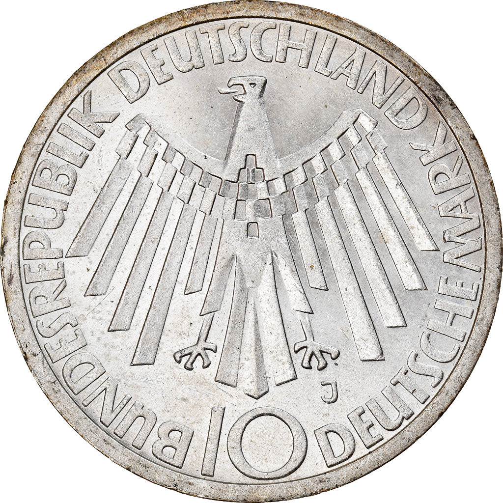Moneta, GERMANIA - REPUBBLICA FEDERALE, 10 Mark, 1972, Hamburg, SPL-, Argento