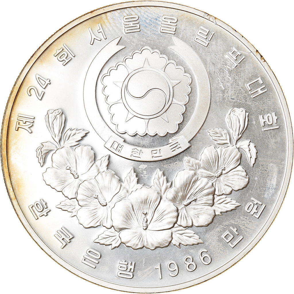 Münze, KOREA-SOUTH, 10000 Won, 1988, Seoul, UNZ+, Silber, KM:74