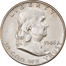 Moeda, Estados Unidos da América, Franklin Half Dollar, Half Dollar, 1948, U.S.