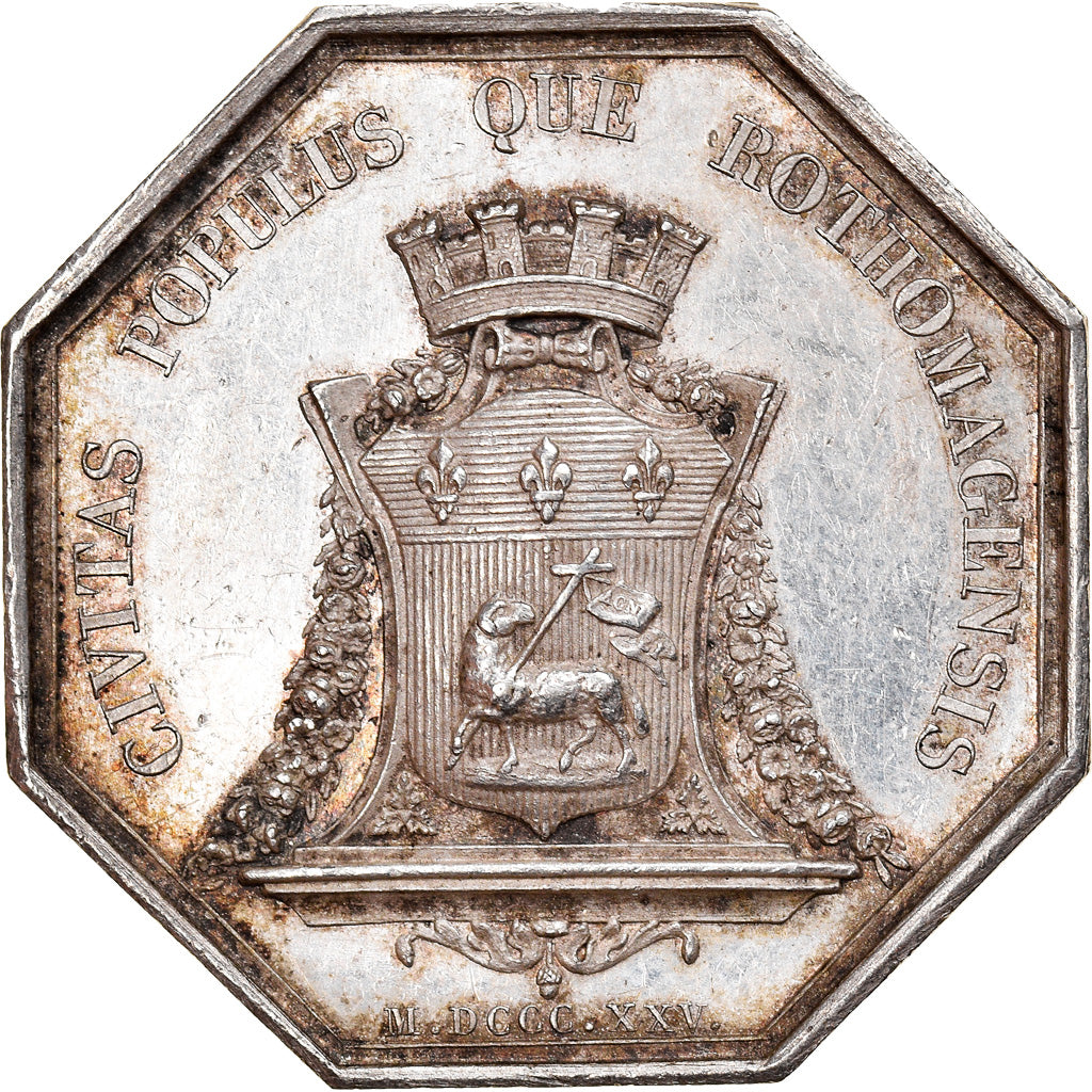 France, Jeton, Royal, Charles X, History, 1825, Barre, TTB+, Argent
