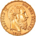 Moneta, Belgia, Leopold II, 20 Francs, 20 Frank, 1878, AU(55-58), Złoto, KM:37