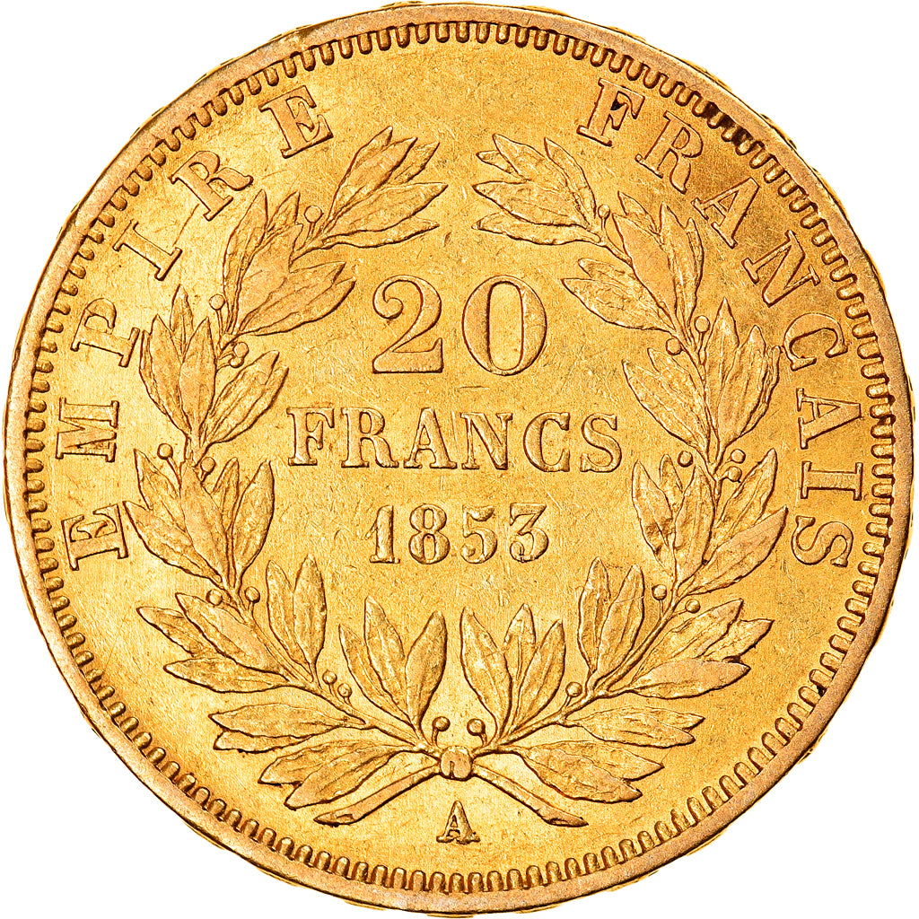 Monnaie, France, Napoleon III, Napoléon III, 20 Francs, 1853, Paris, TTB+, Or
