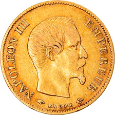 Munten, Frankrijk, Napoleon III, 10 Francs, 1858, Paris, FR+, Goud, KM:784.3