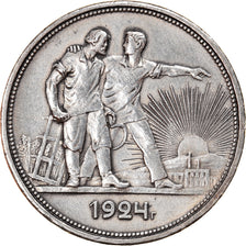 Munten, Rusland, Rouble, 1924, ZF+, Zilver, KM:90.1