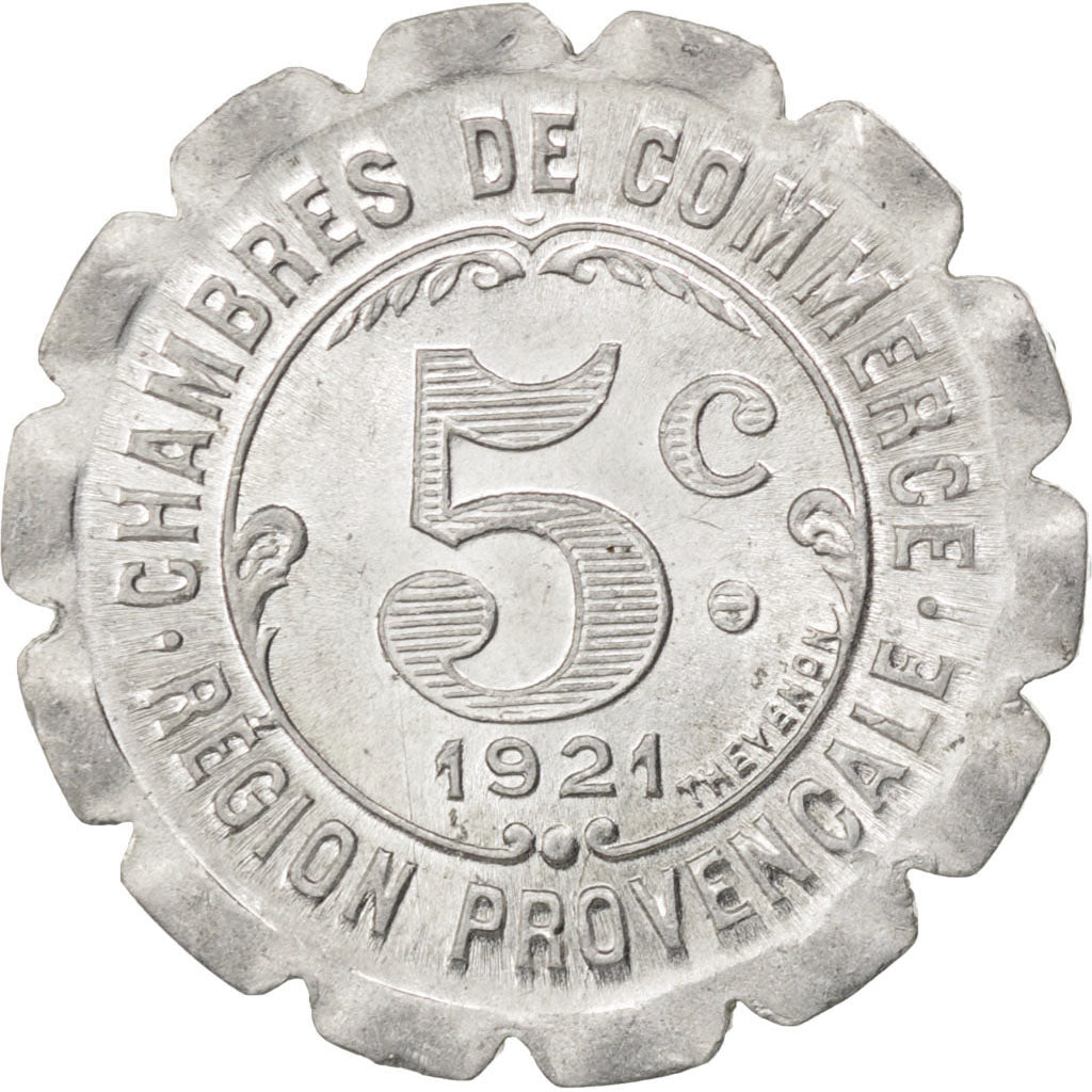 France, 5 Centimes, 1921, AU(55-58), Aluminium, Elie #10.6, 1.25