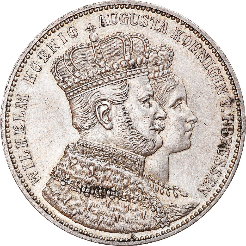 Münze, Deutsch Staaten, PRUSSIA, Wilhelm I, Thaler, 1861, Berlin, VZ, Silber