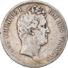 Moeda, França, Louis-Philippe, 5 Francs, 1831, Paris, VF(20-25), Prata