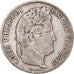 Moeda, França, Louis-Philippe, 5 Francs, 1834, Toulouse, VF(20-25), Prata