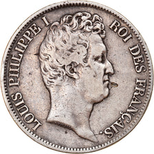 Moneta, Francia, Louis-Philippe, 5 Francs, 1831, Rouen, MB, Argento, KM:735.2