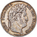 Moneta, Francia, Louis-Philippe, 5 Francs, 1837, Rouen, MB+, Argento, KM:749.2