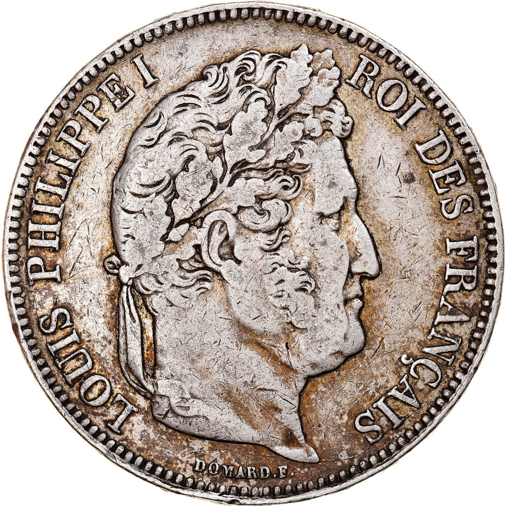 Münze, Frankreich, Louis-Philippe, 5 Francs, 1843, Strasbourg, S+, Silber