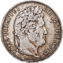 Münze, Frankreich, Louis-Philippe, 5 Francs, 1843, Strasbourg, S+, Silber
