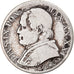 Moneda, Estados italianos, PAPAL STATES, Pius IX, Lira, 1866, Roma, BC+, Plata