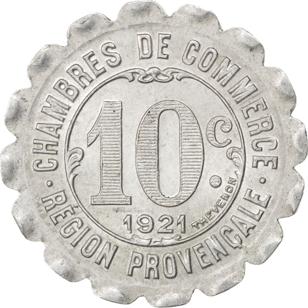 France, 10 Centimes, 1921, AU(55-58), Aluminium, Elie #10.7, 1.53