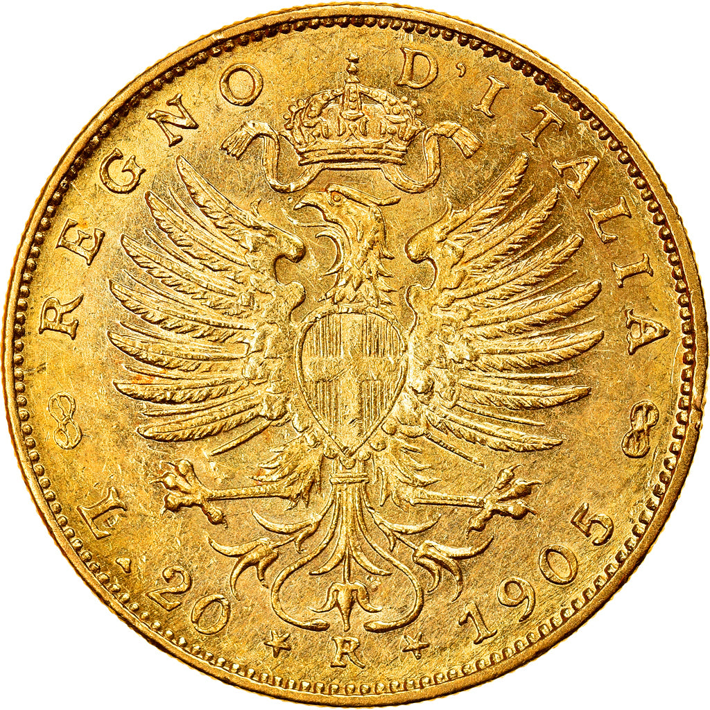 Moneta, Italia, Vittorio Emanuele III, 20 Lire, 1905, Rome, SPL, Oro, KM:37.1