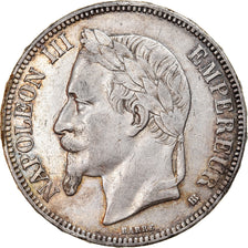 Moneta, Francia, Napoléon III, 5 Francs, 1869, Strasbourg, BB, Argento