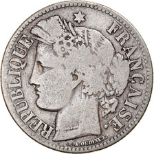 Münze, Frankreich, Cérès, 2 Francs, 1871, Bordeaux, S, Silber, KM:816.2