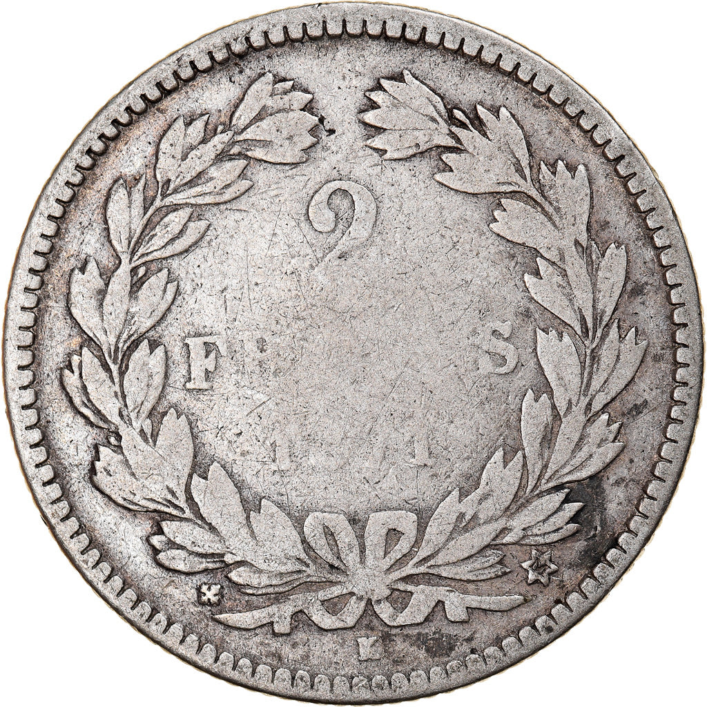 Münze, Frankreich, Cérès, 2 Francs, 1871, Bordeaux, S, Silber, KM:816.2